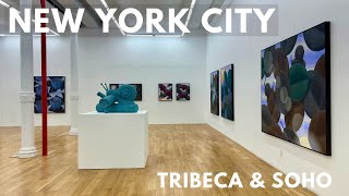 New York City Art exhibits in Tribeca amp Soho emerging artists paintings sculptures and more [upl. by Bergess]