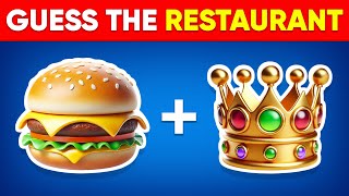 Guess The Fast Food Restaurant and Food By Emoji  Emoji Quiz [upl. by Eardnaed464]