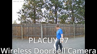 PLACUY P7 Wireless Doorbell Camera [upl. by Brunella]