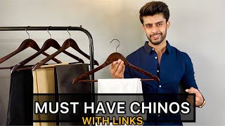 5 MUST HAVE CHINOSPANTS FOR MEN 2021  AFFORDABLE CHINOS  FASHION HAUL MEN [upl. by Eiramit127]