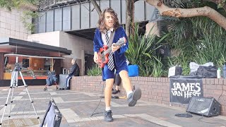 ACDC  Sink The Pink LIVE by Angus Young Street Performer [upl. by Olvan]