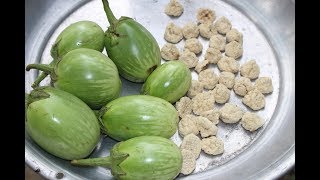 Village Food  Traditional Begun ghati recipe  Grandmother recipe91 [upl. by Ordway]