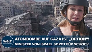 KAMPF GEGEN HAMAS Atombombe auf Gaza ist quotOptionquot Minister in Israel zum Krieg gegen Terroristen [upl. by Denys570]