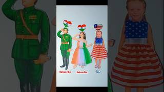 India 🇮🇳 America 🇺🇸 Republic day drawing Independence Day Drawing shorts art independenceday [upl. by Siol]