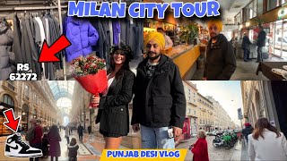 Milan City Tour in italy 🇮🇹  Punjabi desi vlog  Indian 🇮🇳 embassy in Milan City 2025vlog [upl. by Enilauqcaj]