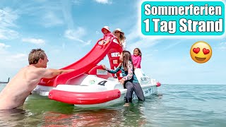 1 Tag baden am Strand 😍 🌊 Tretboot fahren Urlaub als Großfamilie  Sommerferien Mamiseelen [upl. by Darrick554]