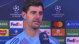 La reacción de COURTOIS tras la derrota del REAL MADRID ante LIVERPOOL en CHAMPIONS LEAGUE [upl. by Aihsiym]