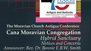 Cana Moravian Congregation Notices and Concerns for the week beginning Sunday 27th October 2024 [upl. by Yarod]