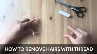 How to hold and work with thread to remove facial hairs  Threading technique [upl. by Elwyn627]