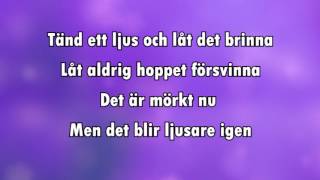 Tänd ett ljus karaoke  lyrics D dur [upl. by Eornom]