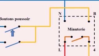 branchement de minuterie Timer switch  تركيب المؤقت [upl. by Anais]