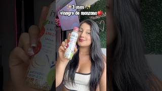 3 usos con vinagre de manzana🍎😱😍viralvideo tipsnaturales trucosdebelleza tips tipscabello [upl. by Elrebma]