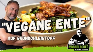 Knusprig „vegane Ente“ auf einem Grünkohleintopf Bestes Essen für Körper amp Seele Liebelingsessen [upl. by Un195]