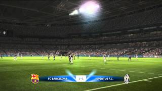 PES 2013 Champions League Final BarcelonaJuventus [upl. by Ecyarg]