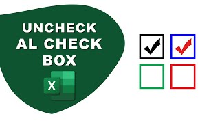 How to uncheck all checkboxes in Excel  Uncheck multiple checkbox in excel [upl. by Ardeth]