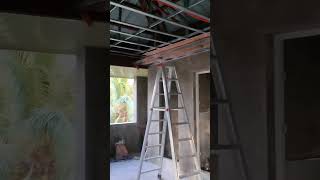 install PVC Ceiling with Cove diy construction [upl. by Anauqahc880]