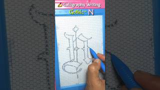 How to write Gothic Alphabets Capital N writing✍️ shorts youtubeshorts calligraphy [upl. by Ramed]