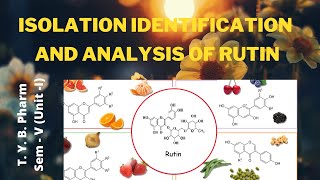 Isolation Identification and Analysis of Rutin [upl. by Nivlak]