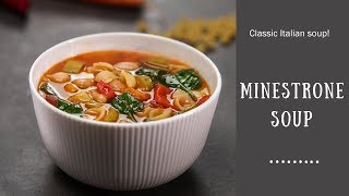 Minestrone Vegetable Italian Soup  Food Channel L Recipes [upl. by Aimit]