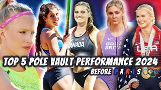 Top 5 Womens Pole Vault Performance 2024 [upl. by Dorlisa]