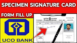 uco bank specimen signature card form fill upspecimen signature uco bank 2024 [upl. by Uol]