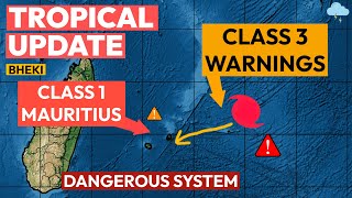 Cyclone Bheki Warning Issued for Mauritius and Rodrigues [upl. by Brody]