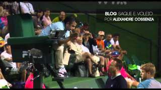 Fognini gets mad at chair umpire  Indian Wells 2014 [upl. by Sirap]