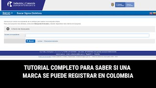 ¿Cómo saber si una marca está registrada en Colombia [upl. by Kreager]