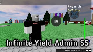 Roblox script showcase 19  Infinite Yield SS Admin [upl. by Ettenot]