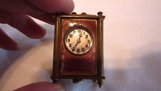 Guilloche amp enamel sub miniature carriage clock [upl. by Apur]