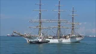 Sørlandet Tall Mast Sailing Ship Arrival In Singapore [upl. by Prader]