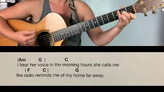 Country Roads John Denver Guitar PlayAlong Key of C [upl. by Allana974]