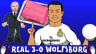 CRISTIANO RONALDO HATTRICK Real Madrid vs VFL Wolfsburg 30 Champions League PARODY 2016 [upl. by Euqinotna]