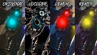 ORIGINAL vs Vocoder vs Demon vs Remix Cameraman amp Plungerman  Skibidi Toilet 360º VR [upl. by Ihsoyim134]