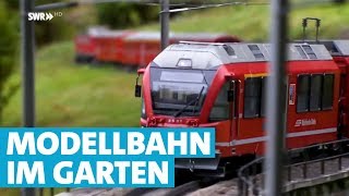 Modelleisenbahn nach besonderem Vorbild Die Rhätische Bahn im eigenen Garten [upl. by Alejo]