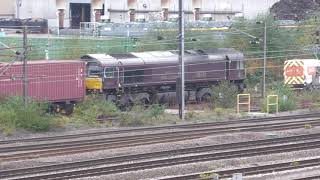 66743FelixstoweDoncaster i port intermodel Decoy Down sidings [upl. by Eyahsal]