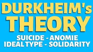 Emile Durkheim Sociology  Durkheim Suicide Anomie [upl. by Hgieliak633]