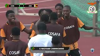 Zambia 51 Zimbabwe  AFCONU17 COSAFA Qualifier  Highlights [upl. by Nosredna623]