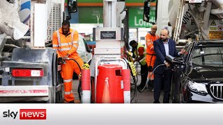 Petrol price hits a record 14294p per litre [upl. by Yorle]