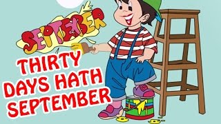 Thirty Days Hath September  Animated Nursery Rhyme in English [upl. by Ronnie]