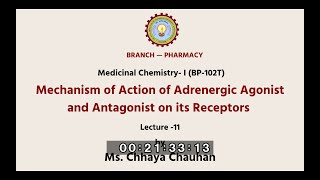 Medicinal Chemistry I Mechanism of Action of Adrenergic Agonist and Antagonist on its Receptors [upl. by Ellah]