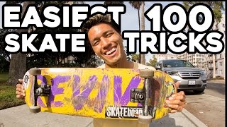 FIRST 100 SKATEBOARD TRICKS EVERYONE SHOULD LEARN [upl. by Herbie]