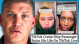 TikTok Cruise Ship Passenger Ruins His Reputation In Angry Live Rant [upl. by Neened]