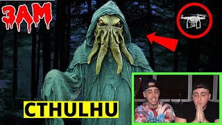 DRONE CATCHES CTHULHU AT 3AM GONE WRONG OUR ENTIRE HOUSE FLOODED WITH A GIANT KRAKEN INSIDE [upl. by Sibley]