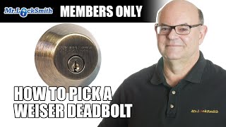 Locksmith Training How to pick a Weiser Deadbolt [upl. by Fannie]