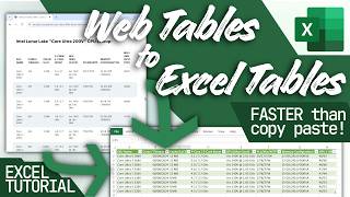 EXCEL PRO Import and load data from the web to Excels spreadsheet faster than copy paste [upl. by Yffat]