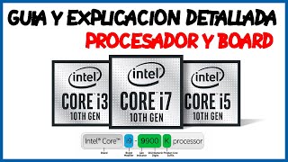 Guía para comprar procesadores INTEL Y MOTHERBOARD  Explicación completa I3 I5 I7 I9  Generaciones [upl. by Tehc]