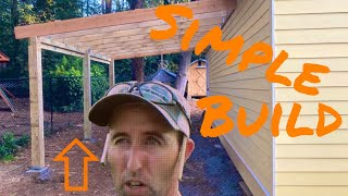 How To Build Patio Lean To Roof Overhang [upl. by Conlee]