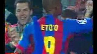 Gol de etoo barçamadrid 30 20112004 [upl. by Ahsirek109]