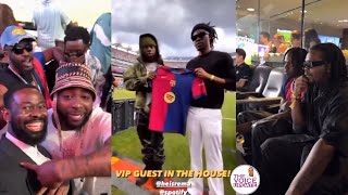 Rema Davido Olamide Zlatan Live at Metlive Stadium in New York Watching BARCA vs Real Madrid [upl. by Nilecoj440]